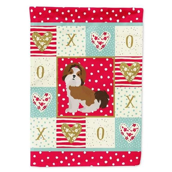28 x 0.01 x 40 in. Imperial Shih Tzu Puppy Cut Love Canvas House Flag