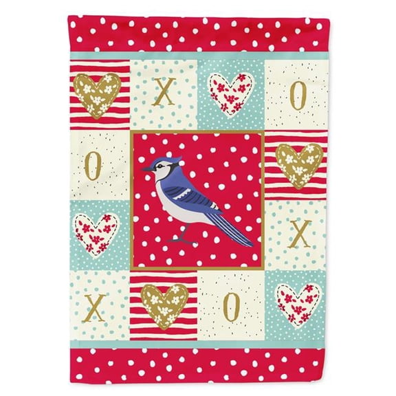 28 x 0.01 x 40 in. Jay Bird Love Flag Canvas House Size