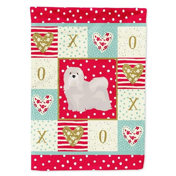 28 x 0.01 x 40 in. Lhasa Apso No.2 Love Canvas House Flag