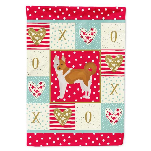 28 x 0.01 x 40 in. Nordic Spitz Love Canvas House Flag