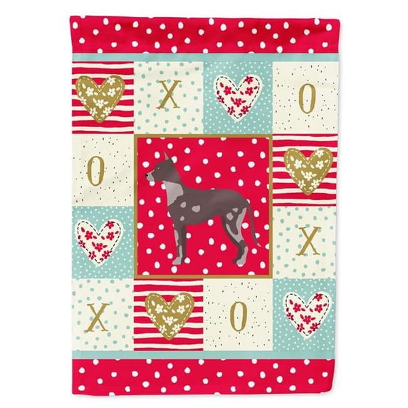 28 x 0.01 x 40 in. Peruvian Hairless Dog Love Canvas House Flag