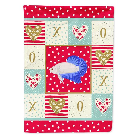 28 x 0.01 x 40 in. Plakat Betta Love Flag Canvas House Size