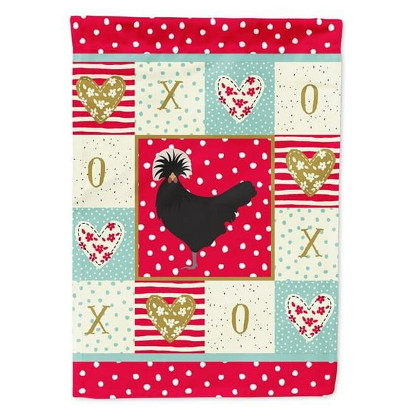 28 x 0.01 x 40 in. Polish Poland Chicken Love Flag Canvas House Size