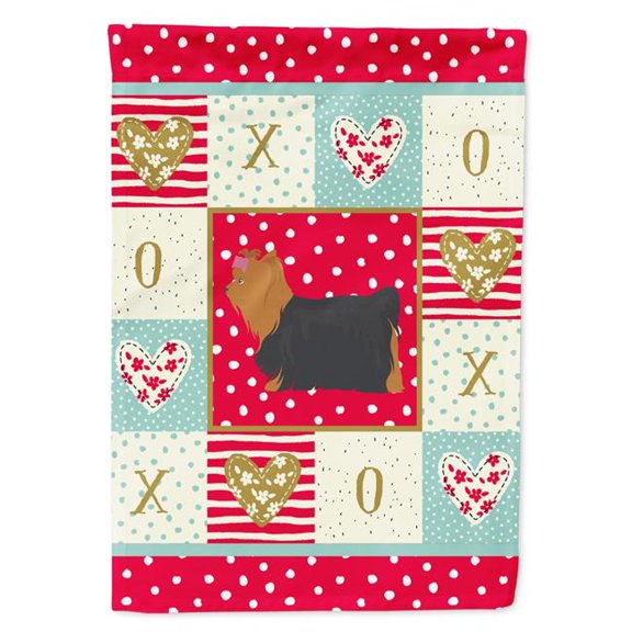 28 x 0.01 x 40 in. Yorkshire Terrier No.1 Love Canvas House Flag