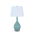 thumbnail image 1 of 28 x 15 x 15 in. Pin Bowl Design Metal Table Lamp with Hammered Pattern, Blue, 1 of 1