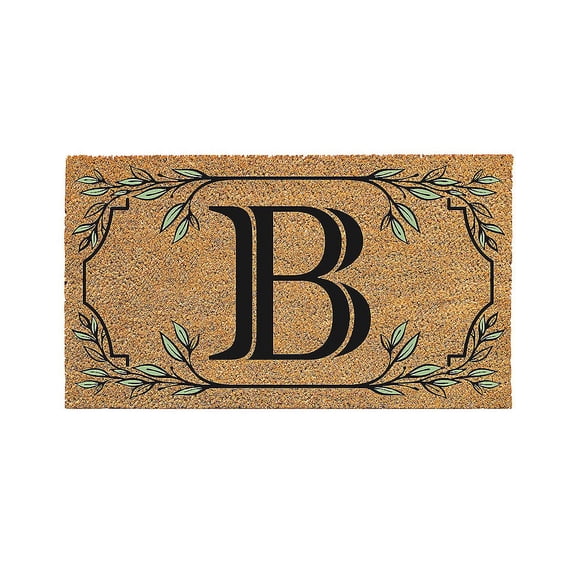 28" x 16" Monogram Coir Mat, Letter "B"