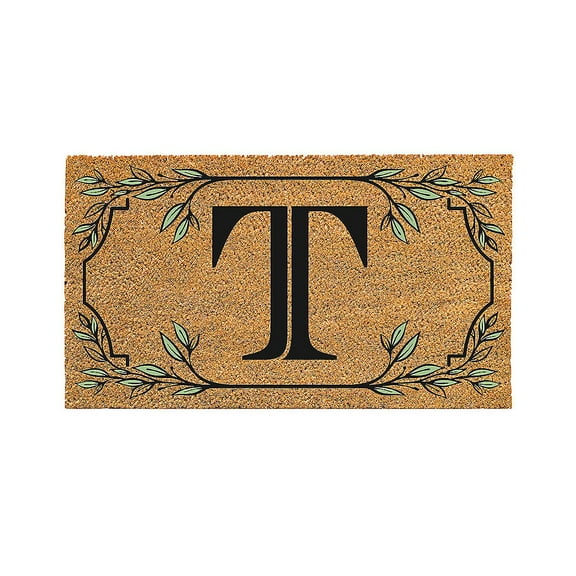 Monogram Coir Mat, Letter "T"