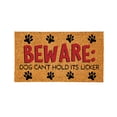 thumbnail image 1 of 28" x 16" Nature Coir Mat, Beware, 1 of 6