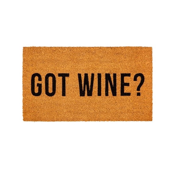 28" x 16" Nature Coir Mat, Got Wine?