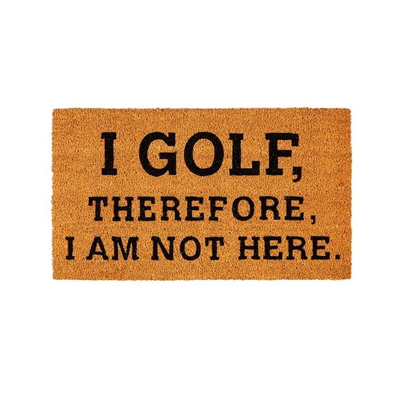 28" x 16" Nature Coir Mat, I Golf