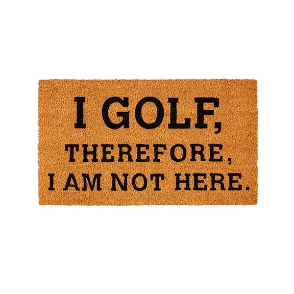 28" x 16" Nature Coir Mat, I Golf