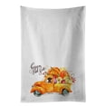 thumbnail image 1 of 28 x 19 in. Unisex Fall Harvest Chocolate Labrador Retriever White Dish Towels Kitchen Towel - Set of 2, 1 of 1