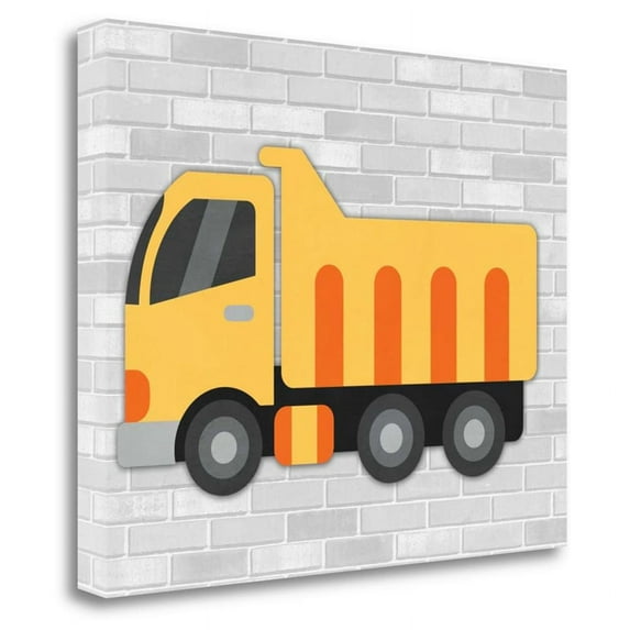 28" x 22" Construction III by Tamara Robinson Print on Canvas Fabric Multi-Color