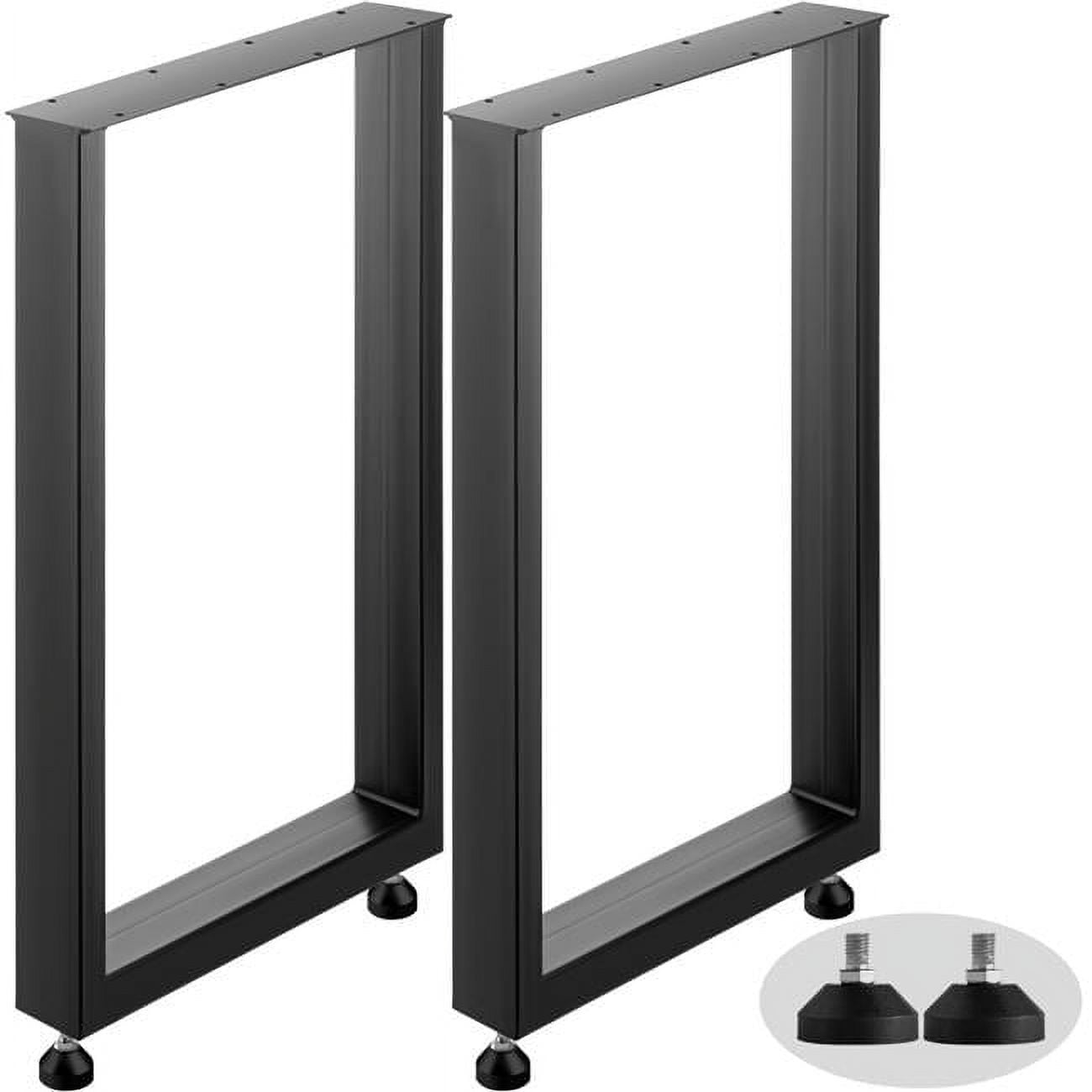 28 x 24 Inch Black Steel Dining Table Legs