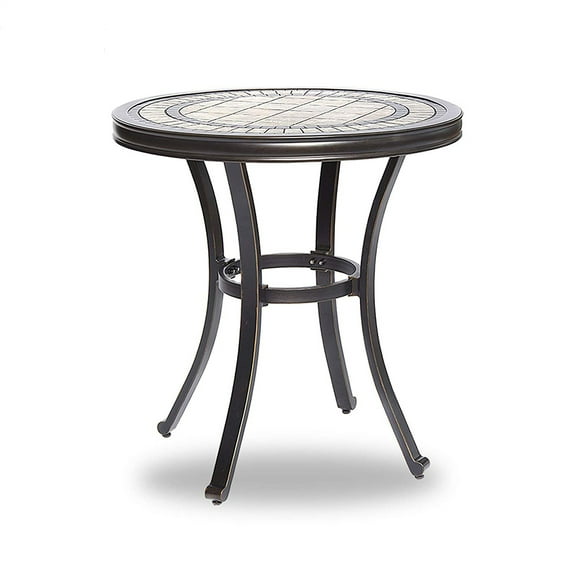 28" x 28.6" Round Bistro Patio Table Handmade Contemporary Outdoor Garden Furniture