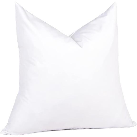 28 x 28 Feather Down Throw Pillow Insert, 1 Pack Euro Size Decorative Bed Cushion for Couch Sofa, Soft Plush Filling for Home Decor