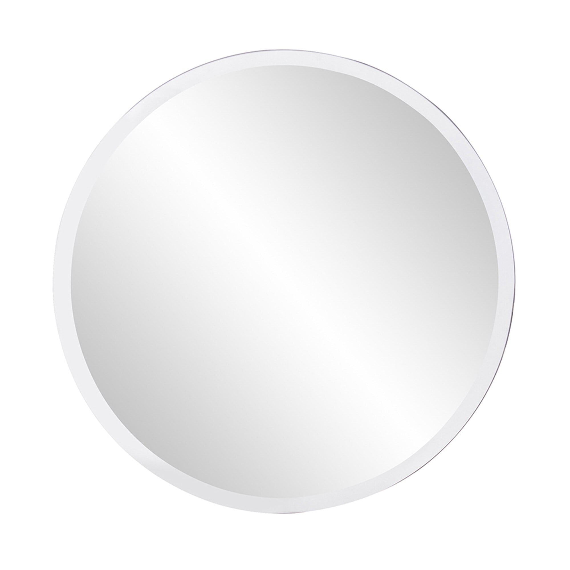 28" x 28" Minimalist Round Beveled Edge Mirror