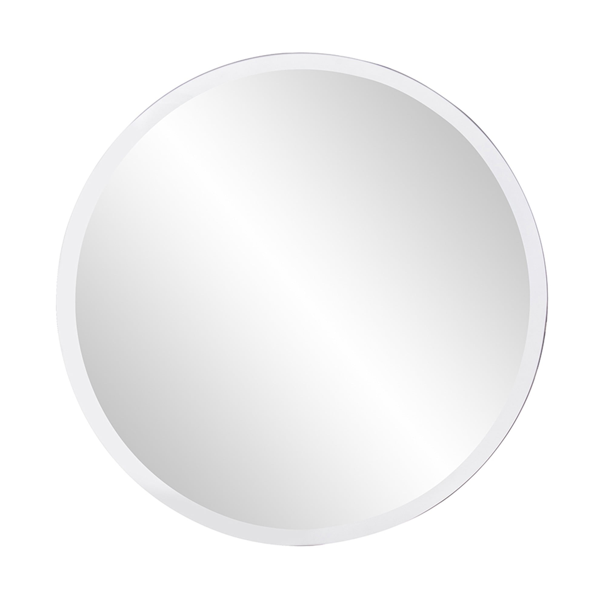 28" x 28" Minimalist Round Beveled Edge Mirror