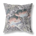 thumbnail image 1 of HomeRoots 481533 28 x 28 in. Butterfly Blown Seam Floral Indoor & Outdoor Throw Pillow Pink, 1 of 5