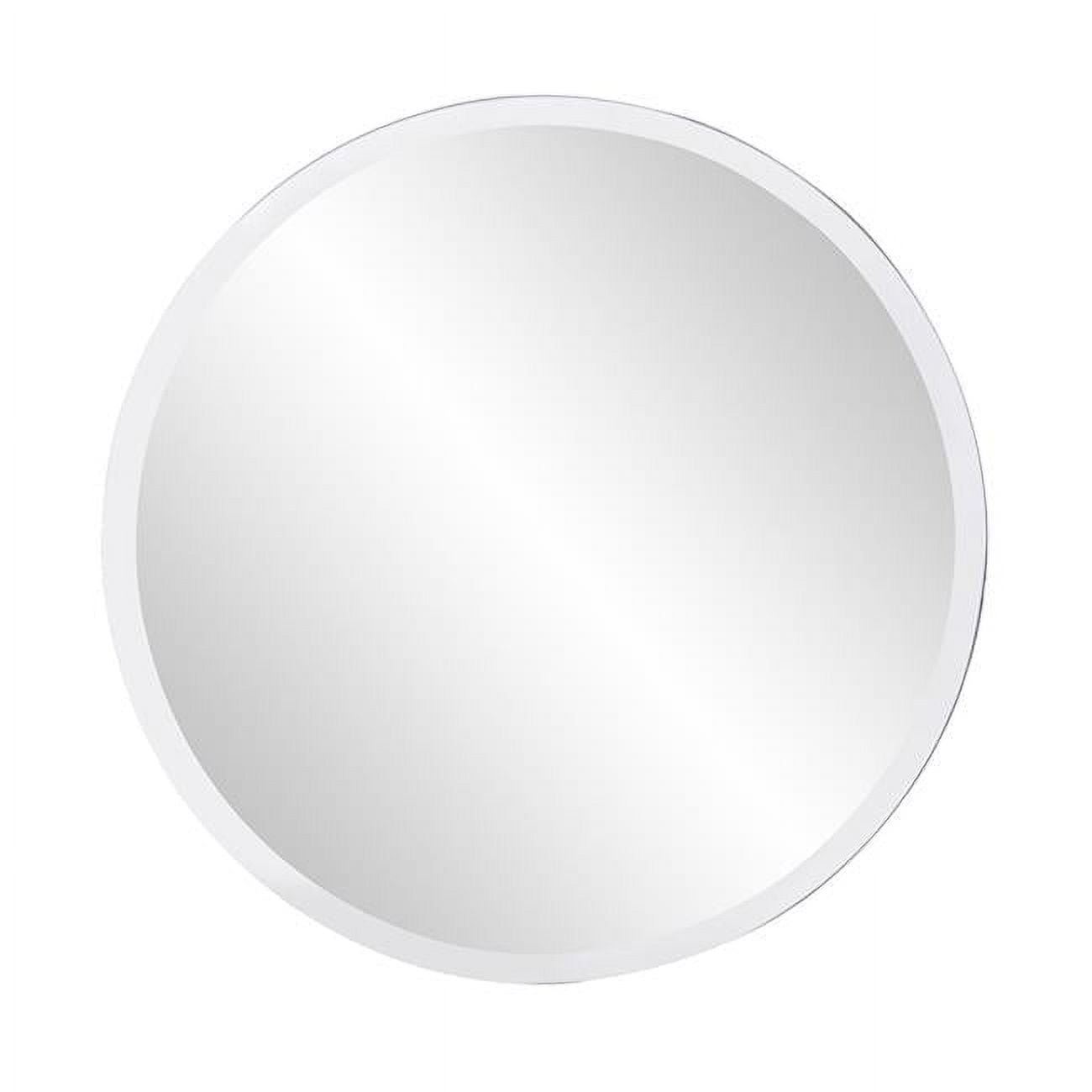 28" x 28" Minimalist Round Beveled Edge Mirror