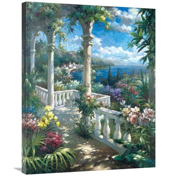 28 x 35 in. Seaside Terrace Art Print - James Reed