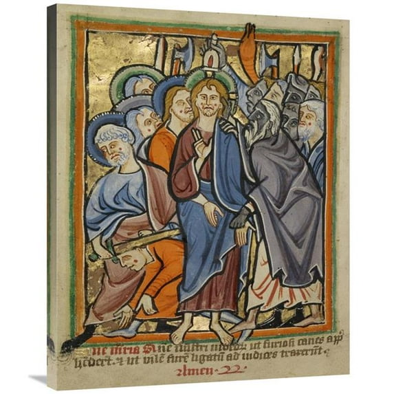 28 x 35 in. The Betrayal Art Print - Unknown 12th Century English Illuminator
