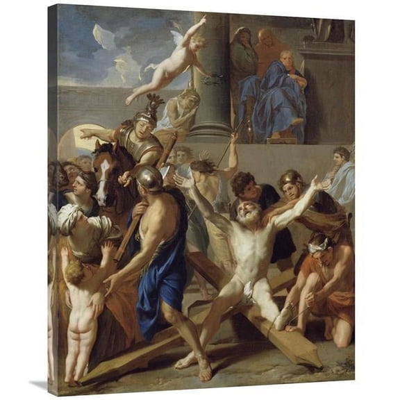 28 x 35 in. The Martyrdom of St. Andrew Art Print - Charles Le Brun