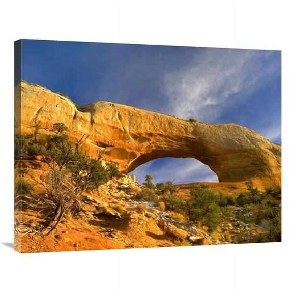 28 x 35 in. Wilson Arch with A Span of 91 ft. & Height of 46 ft., Made of Entrada Sandstone, Utah Art Print - Tim Fitzharris