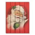 thumbnail image 1 of 28 x 36 in. Red Santa Inside & Outside Cedar Wall Art, 1 of 1