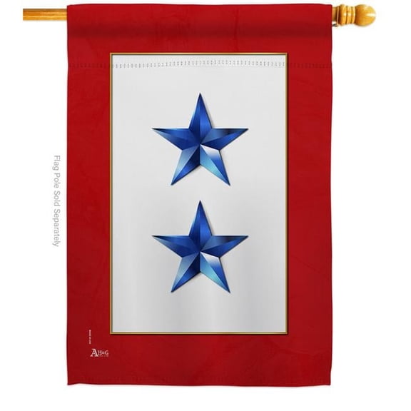 28 x 40 in. 2 Blue Stars House Flag Armed Forces Military Service Double-Sided Decorative Vertical Flags Decoration Banner Garden Yard Gift