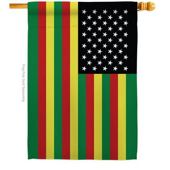 28 x 40 in. Alternative African American Black History Juneteenth Double-Sided Decorative Horizontal House Flags - Decoration Banner Garden Yard Gift