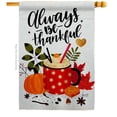 thumbnail image 1 of 28 x 40 in. Always Thankful House Flag with Fall Thanksgiving Double-Sided Decorative Vertical Flags Decoration Banner Garden Yard Gift, 1 of 1