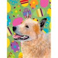 thumbnail image 1 of 28 x 40 in. Australian Cattle Dog Easter Eggtravaganza House Size Canvas Flag, 1 of 1