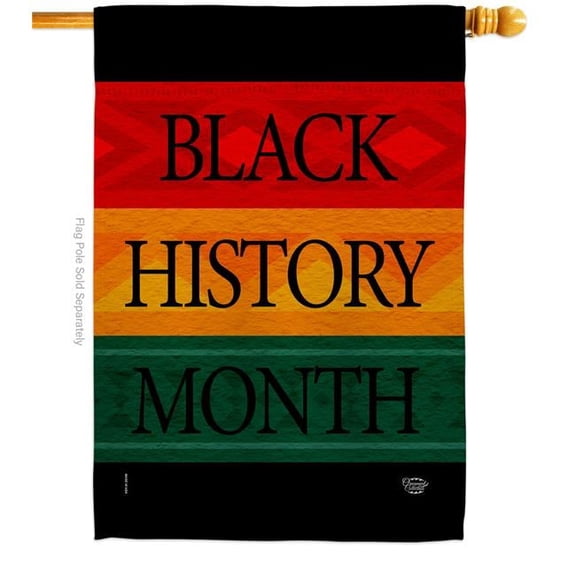 28 x 40 in. Black History Month Afro House Flag with Support Cause Double-Sided Decorative Vertical Flags Decoration Banner Garden Yard Gift