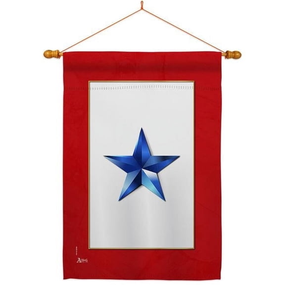 28 x 40 in. Blue Star House Flag Set Armed Forces Military Service Double-Sided Decorative Vertical Flags & Decoration Banner Garden Yard Gift
