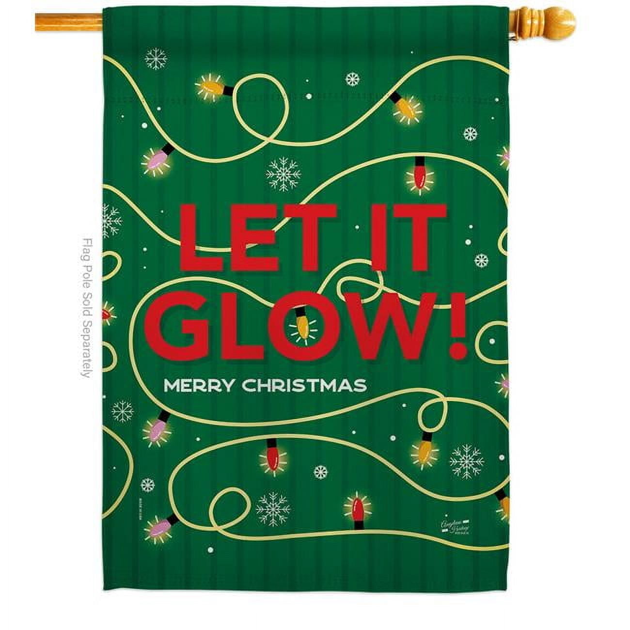 28 x 40 in. Christmas Glow Wintertime Double-Sided Decorative Vertical House Flags for Decoration Banner Garden Yard Gift