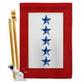 thumbnail image 1 of 28 x 40 in. Five Blue Stars House Flag Set Armed Forces Military Service Double-Sided Decorative Vertical Flags & Decoration Banner Garden Yard Gift, 1 of 1