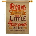 thumbnail image 1 of 28 x 40 in. Give Thanks House Flag with Fall Thanksgiving Double-Sided Decorative Vertical Flags Decoration Banner Garden Yard Gift, 1 of 1