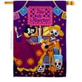 thumbnail image 1 of 28 x 40 in. Happy Di de Muertos House Flag with Fall Day of Dead Double-Sided Decorative Vertical Flags Decoration Banner Garden Yard Gift, 1 of 1