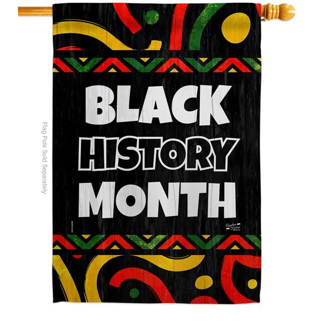 28 x 40 in. Hornoring Black History Lives Matter Double-Sided Decorative Vertical House Flags - Decoration Banner Garden Yard Gift