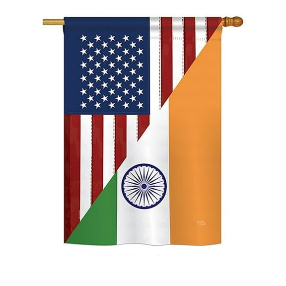 28 x 40 in. India Friendship Flags of the World Impressions Decorative Vertical Double Sided House Flag