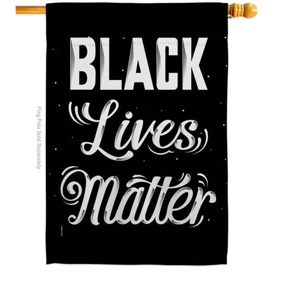 28 x 40 in. Justice BLM Black History Lives Matter Double-Sided Decorative Vertical House Flags - Decoration Banner Garden Yard Gift
