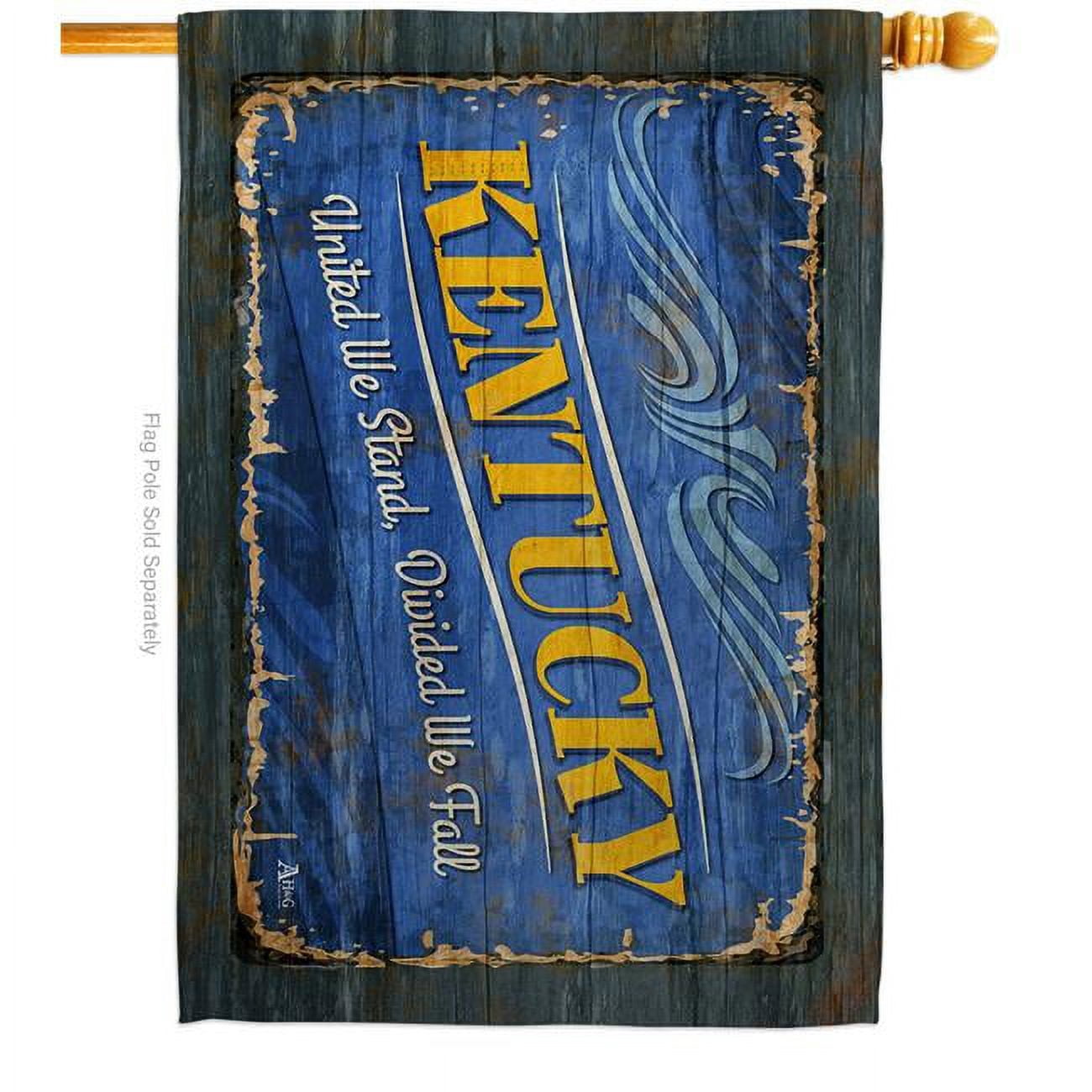 28 x 40 in. Kentucky Vintage American State House Flag with Double-Sided Horizontal Decoration Banner Garden Yard Gift