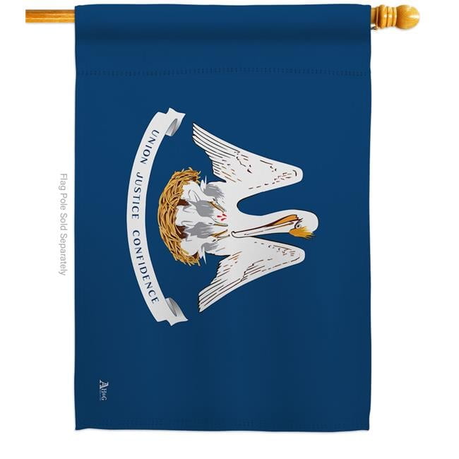 Louisiana State Double-Sided Patriotic House Flag 28 x 40 Inch