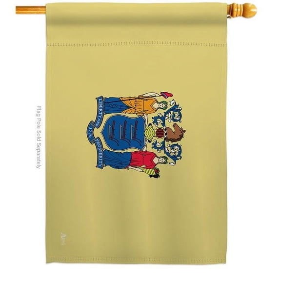 28 x 40 in. New Jersey American State House Flag with Double-Sided Horizontal Decoration Banner Garden Yard Gift