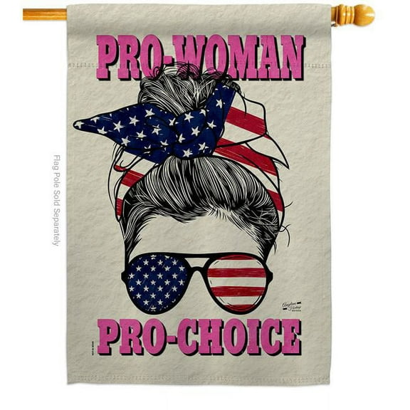28 x 40 in. Pro Women Choice Support Feminism Double-Sided Vertical Decorative House Flag