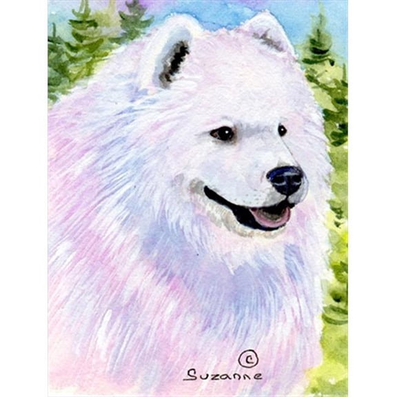28 x 40 in. Samoyed House Size Canvas Flag