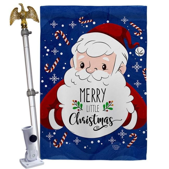 28 x 40 in. Santa Beach Christmas House Flag
