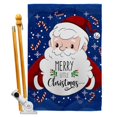 thumbnail image 1 of 28 x 40 in. Santa Wishies House Flag Set Wintertime Christmas Double-Sided Decorative Vertical Flags & Decoration Banner Garden Yard Gift, 1 of 1