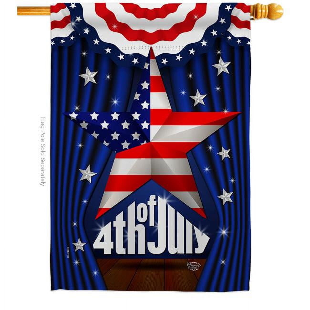 Patriotic Stars and Stripes Polyester Outdoor House Flag